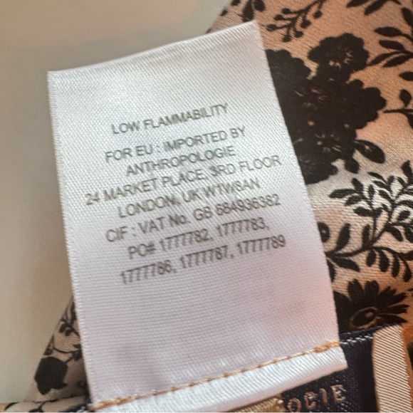 🦋Anthropologie Kachel Collab Mirrored Floral Black White Blush Silk Kimono🦋 - Picture 8 of 10